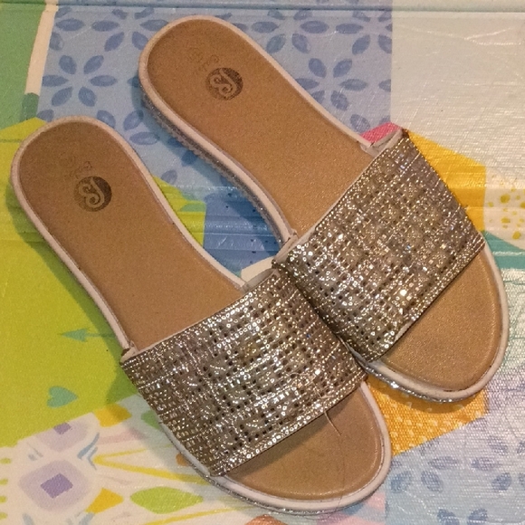 Babe® Rhinestone Sandals - Picture 1 of 3